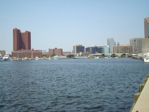The Inner Harbor looking back at Camden