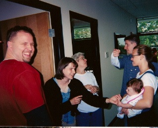 May 2001, the surprise announcement of our first baby coming in January 2002