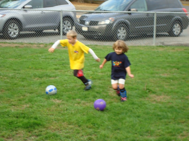 Audrey began her soccer career with her first practice