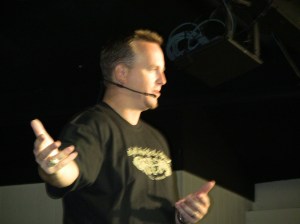 Mike, speaking at Lake Retreat