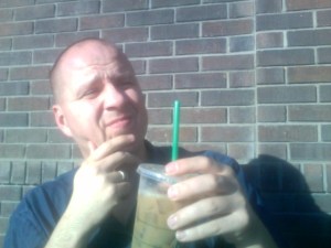 Me, contemplating why my Venti is only 20 oz in Texas.